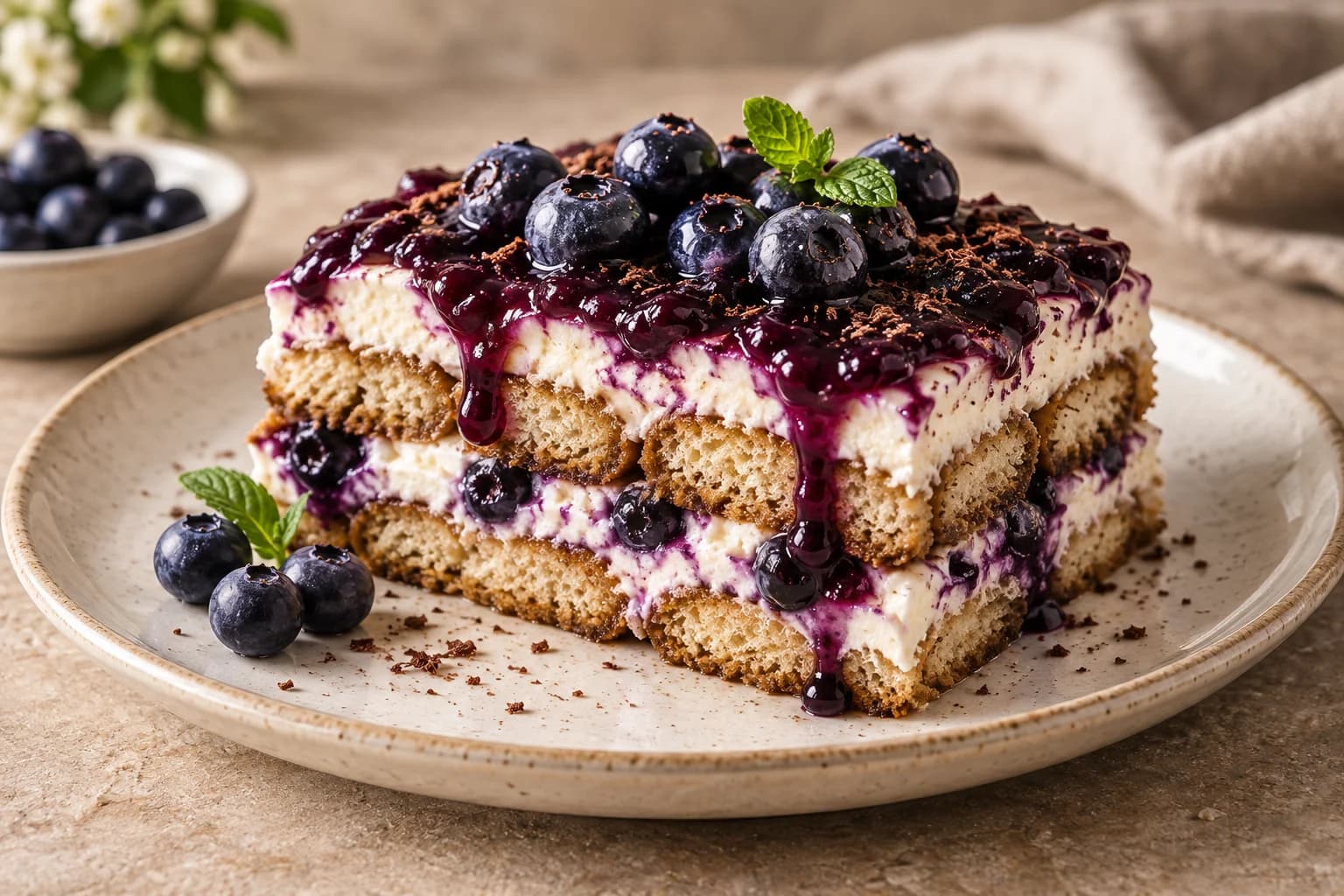 Blueberry Tiramisu